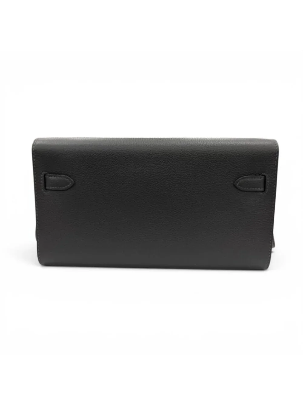 Hermes Kelly Wallet To Go Color Ardoise Silver Shoulder